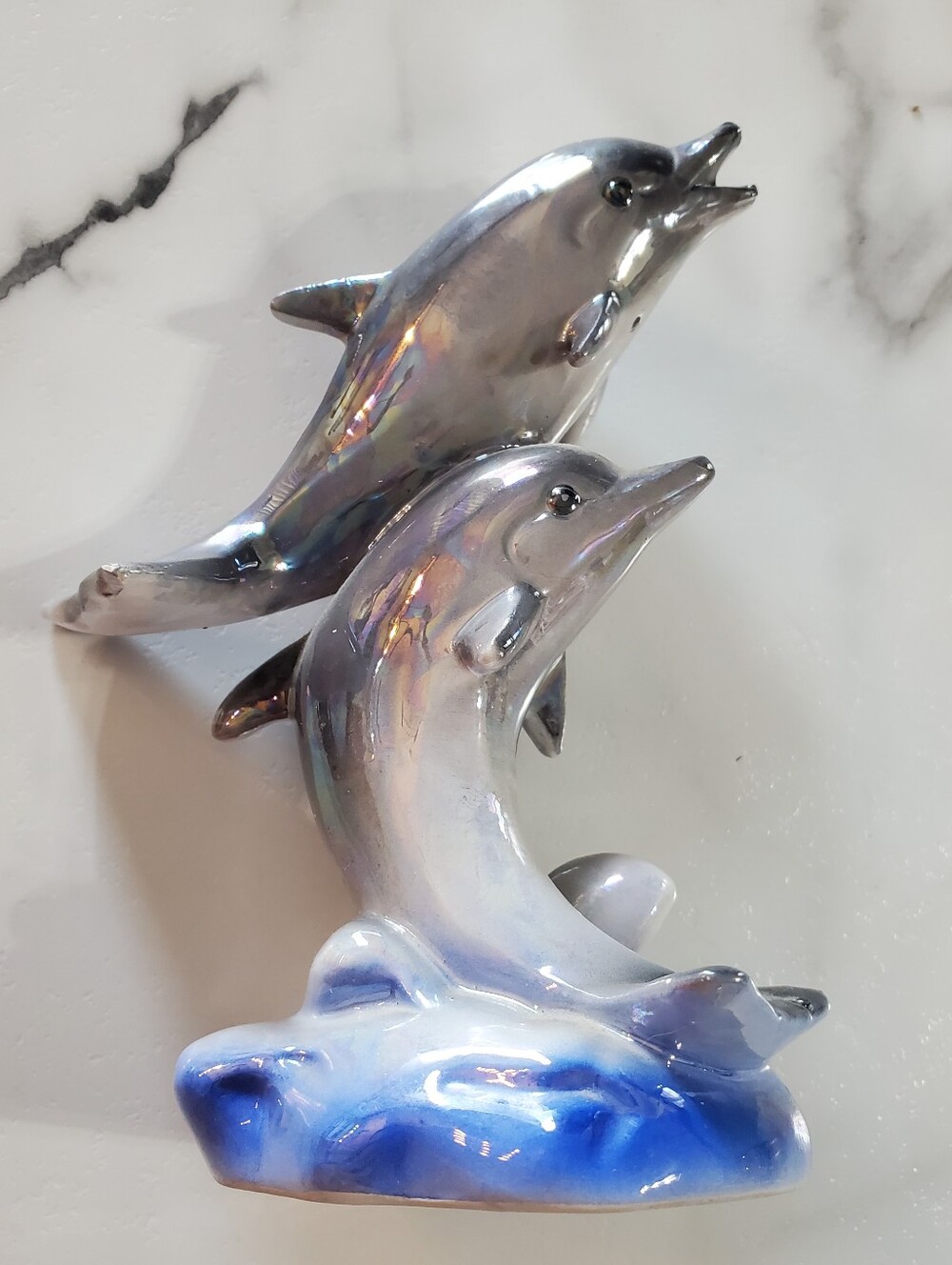 Iridescent Dolphins Figurine - Picture 11 of 13